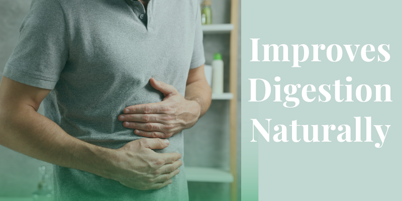 Natural digestion concept with a healthy lifestyle and calming wellness background