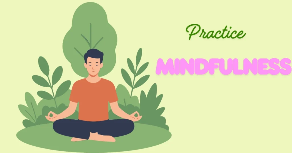 Man practicing mindfulness meditation in nature illustrating healthy morning routine and mental wellness
