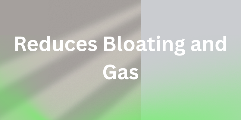 Digestive health concept showing relief from bloating and gas in a calm wellness setting