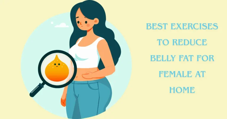 Woman with belly fat illustration showing best exercises to reduce belly fat for female at home