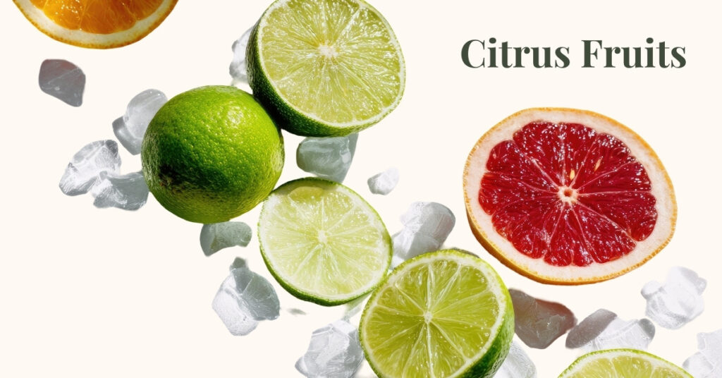Citrus fruits like lime and grapefruit high in vitamin C that help boost immunity